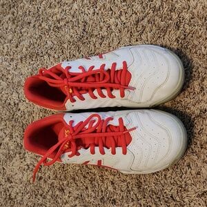 Asics Womens Size 8 Tennis Pickleball Shoes White Orange